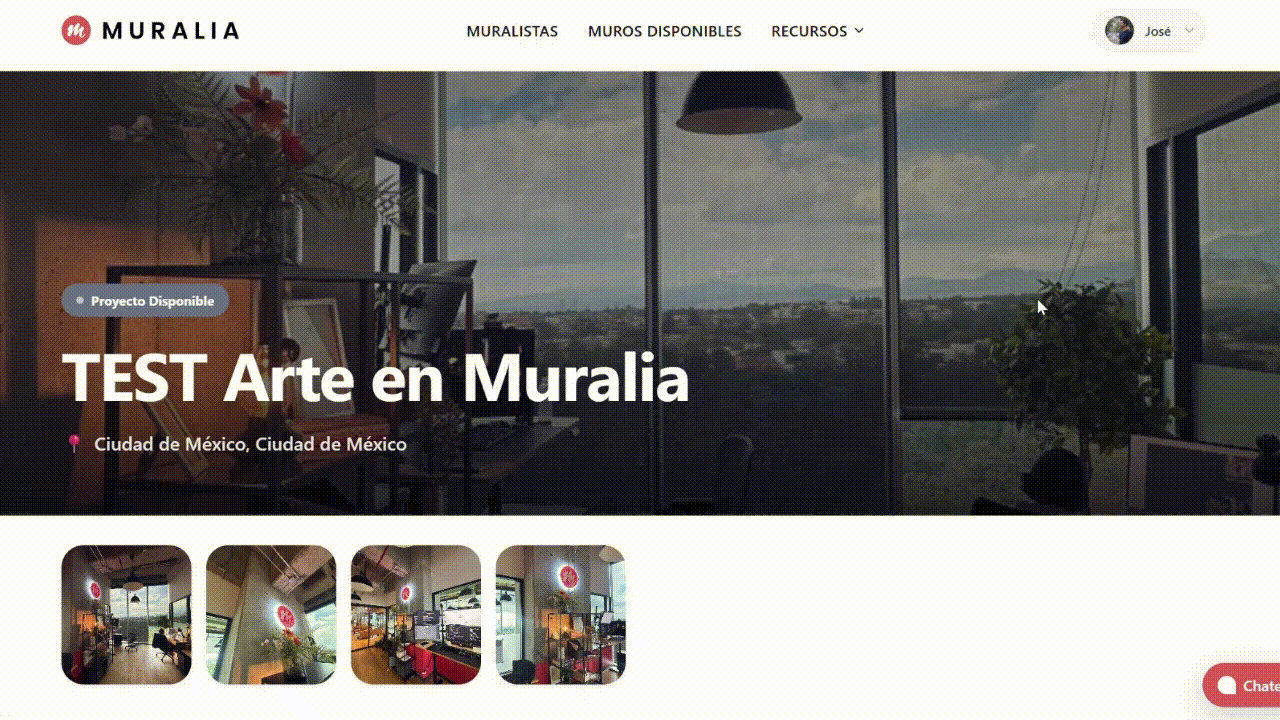 Flujo completo de proyecto en Muralia: cotizacion, diseño y cobro