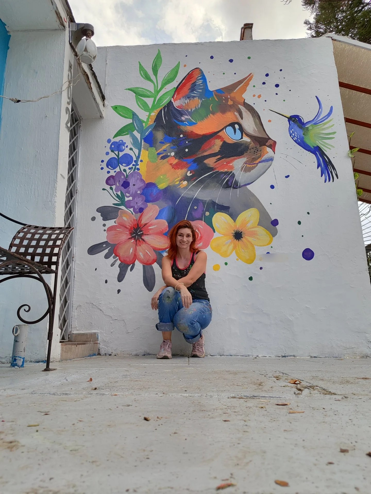 gato y colibri