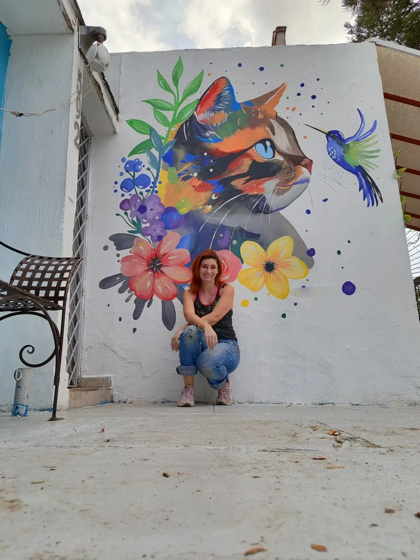 gato y colibri