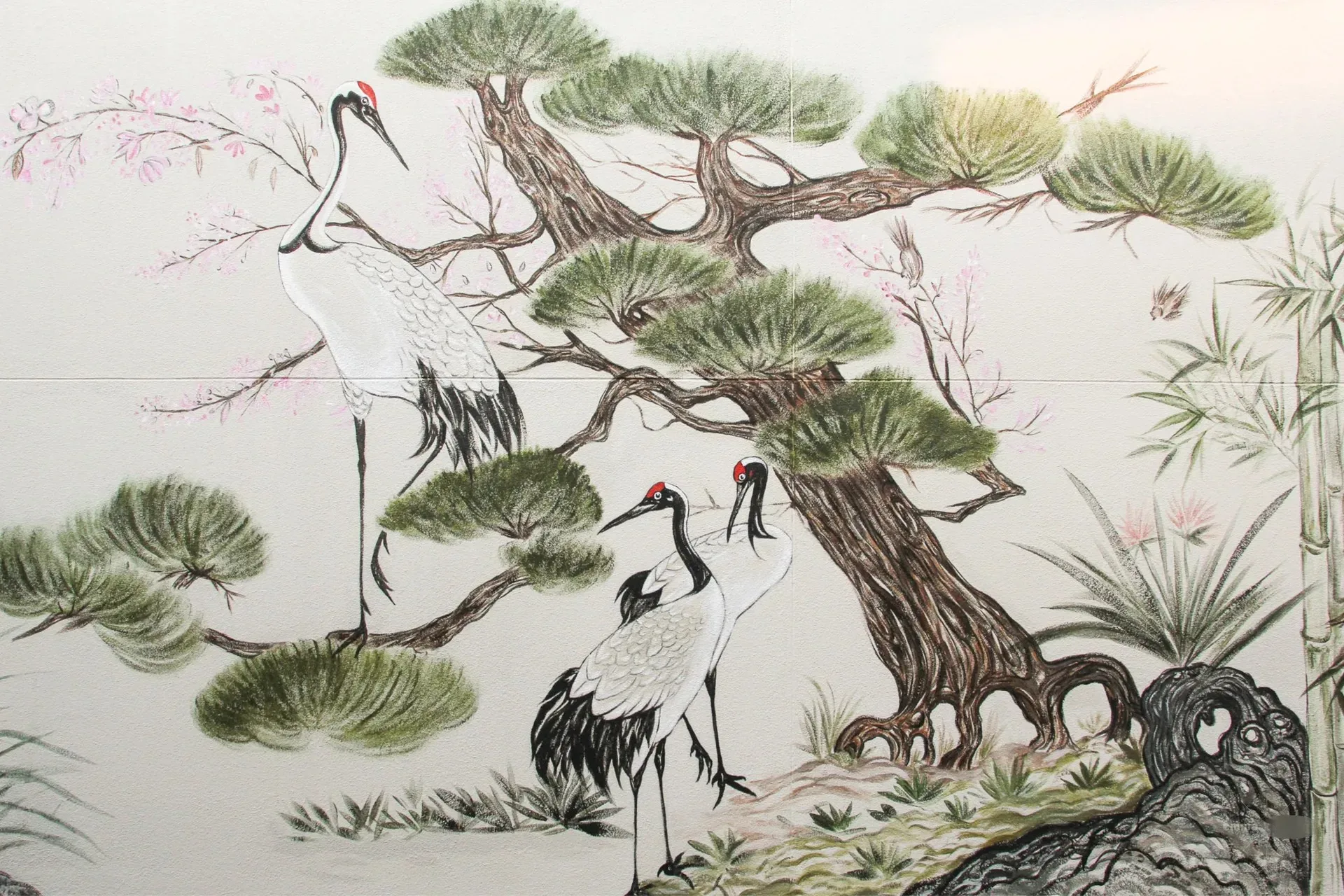 birds and flowers