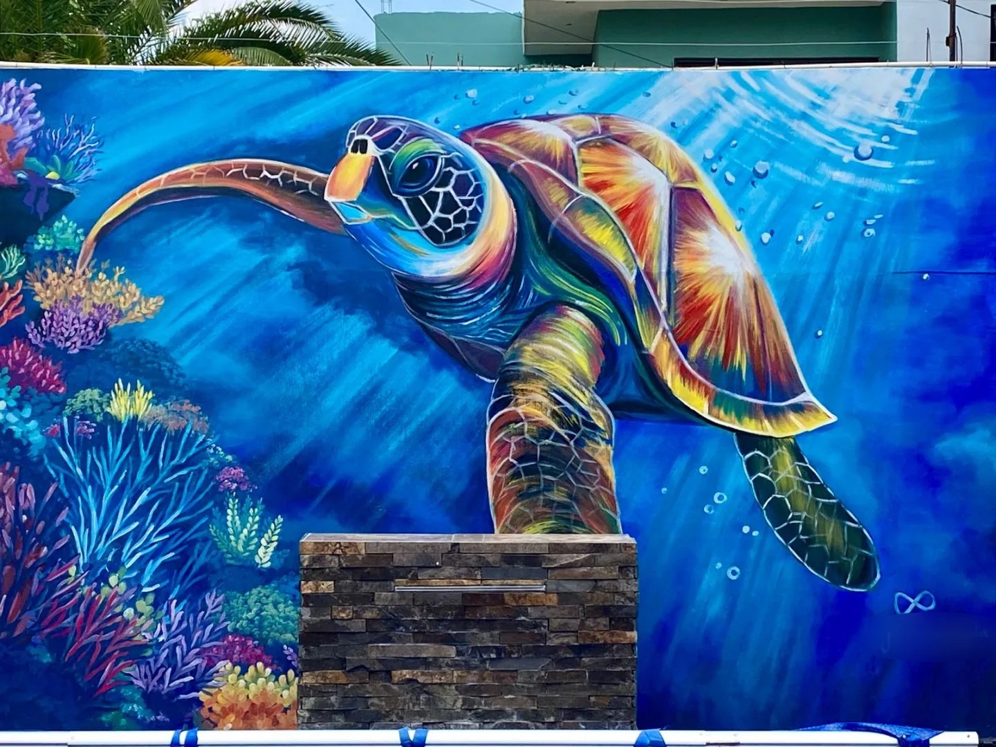 Mural en terraza de event