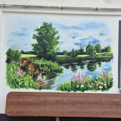Deer by the lake