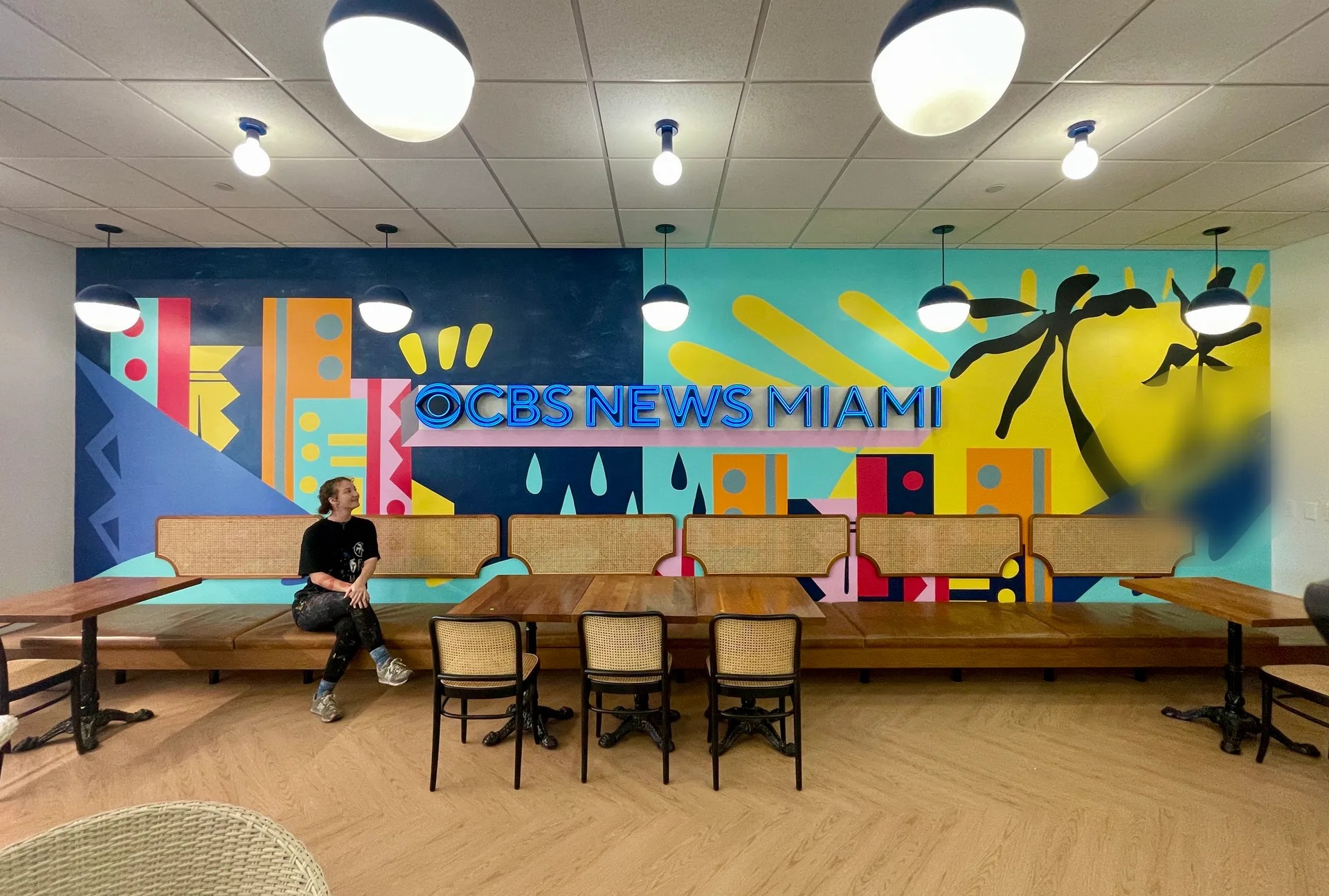 CBS News Mural