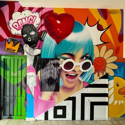 Mural de um artista da Muralia