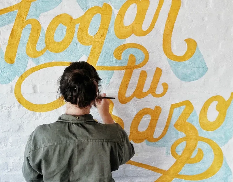 Mi hogar... | Lettering mural