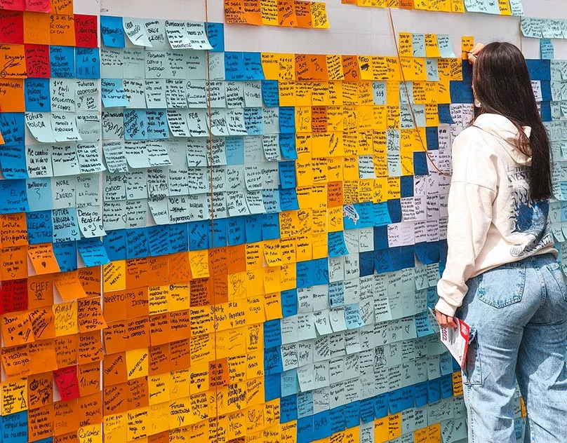 ¿Qué deseas para tu futuro? | Mural post-it