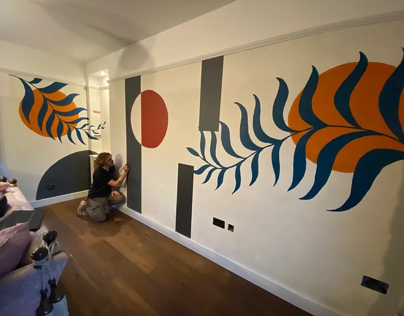 Boho Abstract Mural
