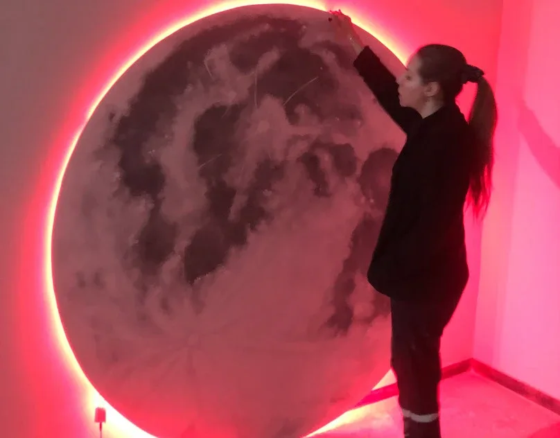 Moon mural + Installation.
