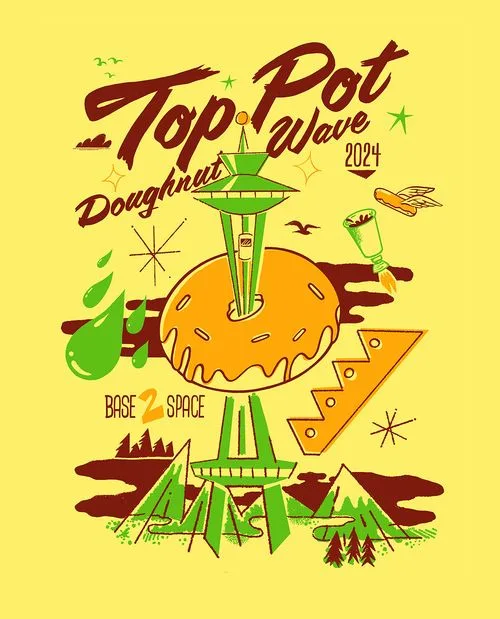 Space Needle / Top Pot Doughnuts shirt