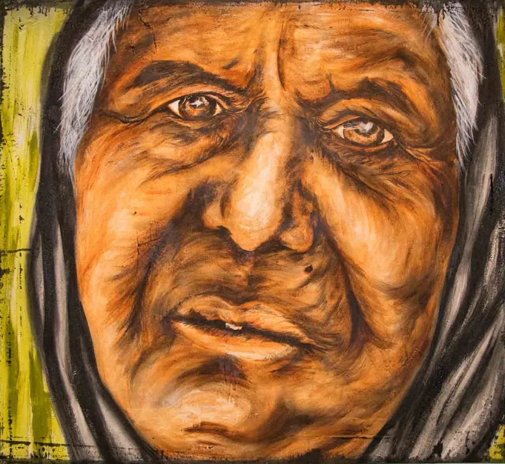 Portrait of a woman near a port in Athens