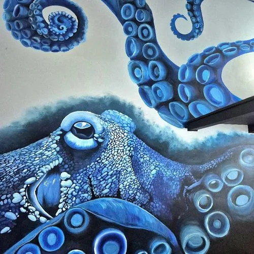 Octopus for a seafood store