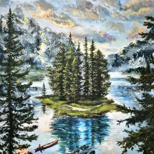 Lake Landscape in the Forest