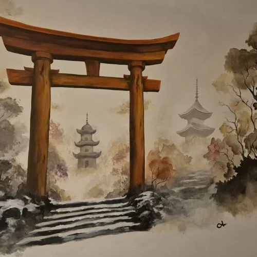 Torii Mural for a Private Client