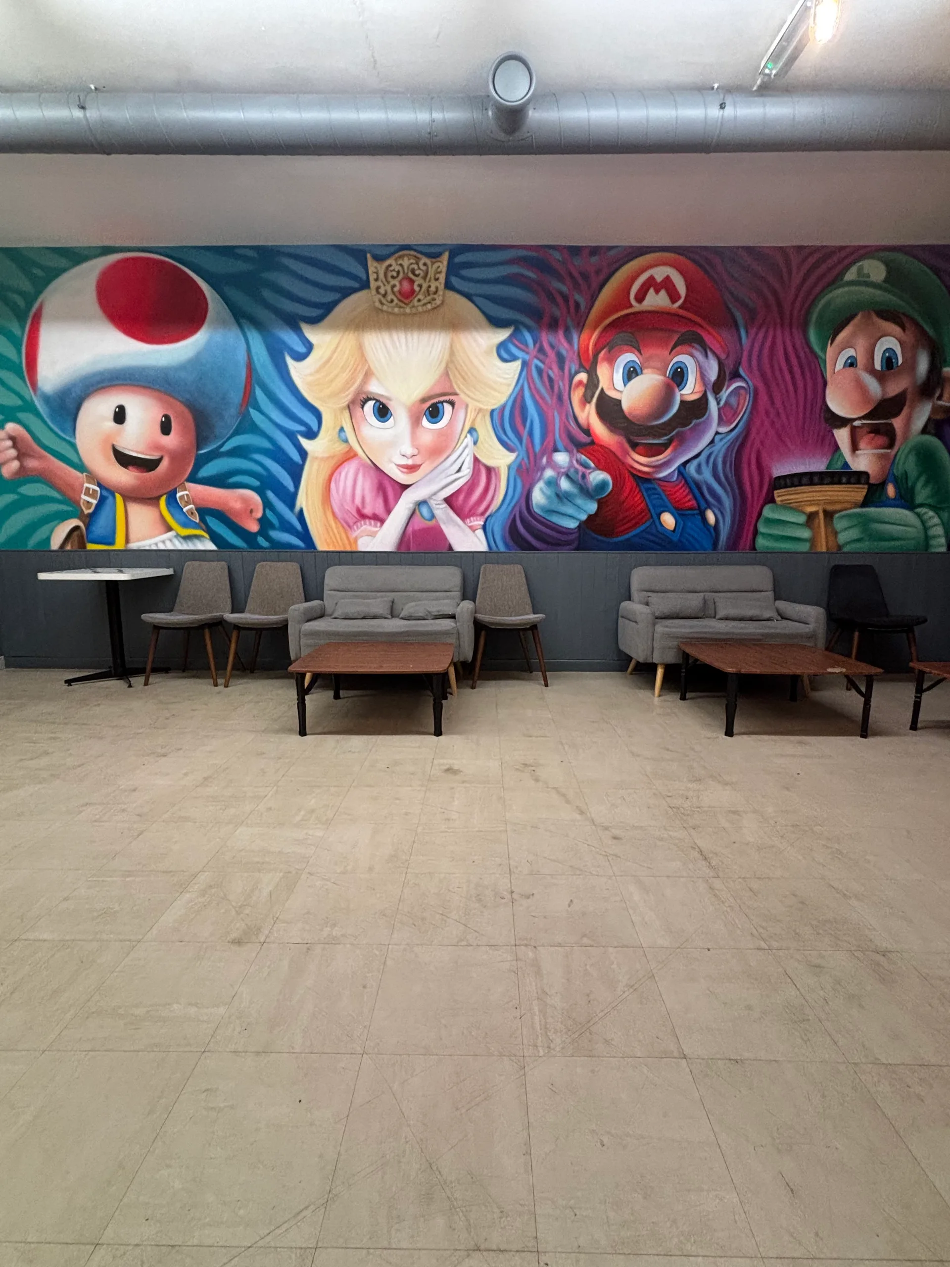 Mario Bros Cartoon mural