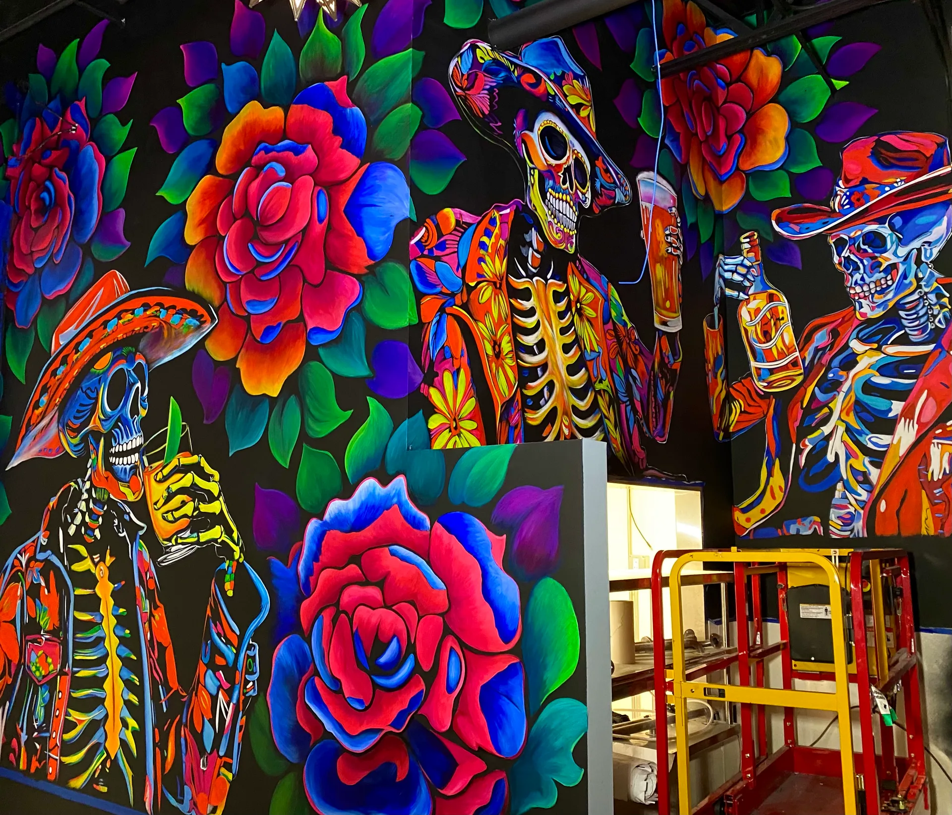 Neon skeletons
