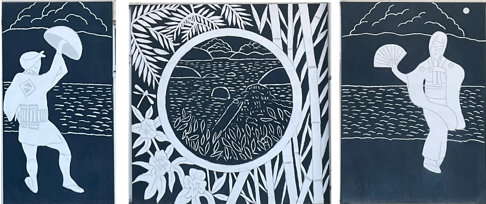 sgraffito "Bon Odori"