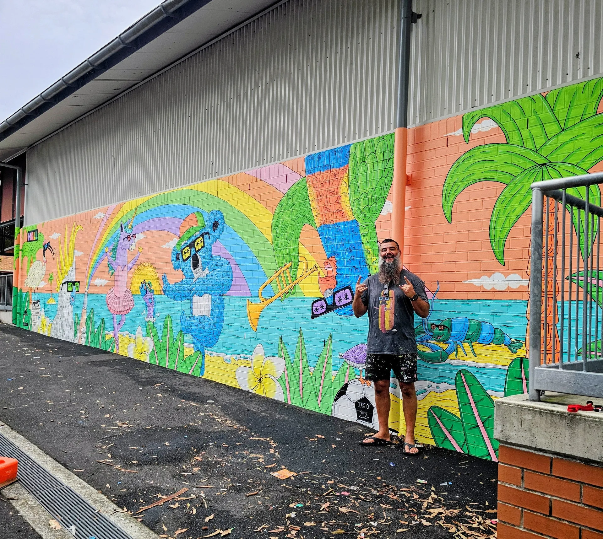 Funky town school mural
