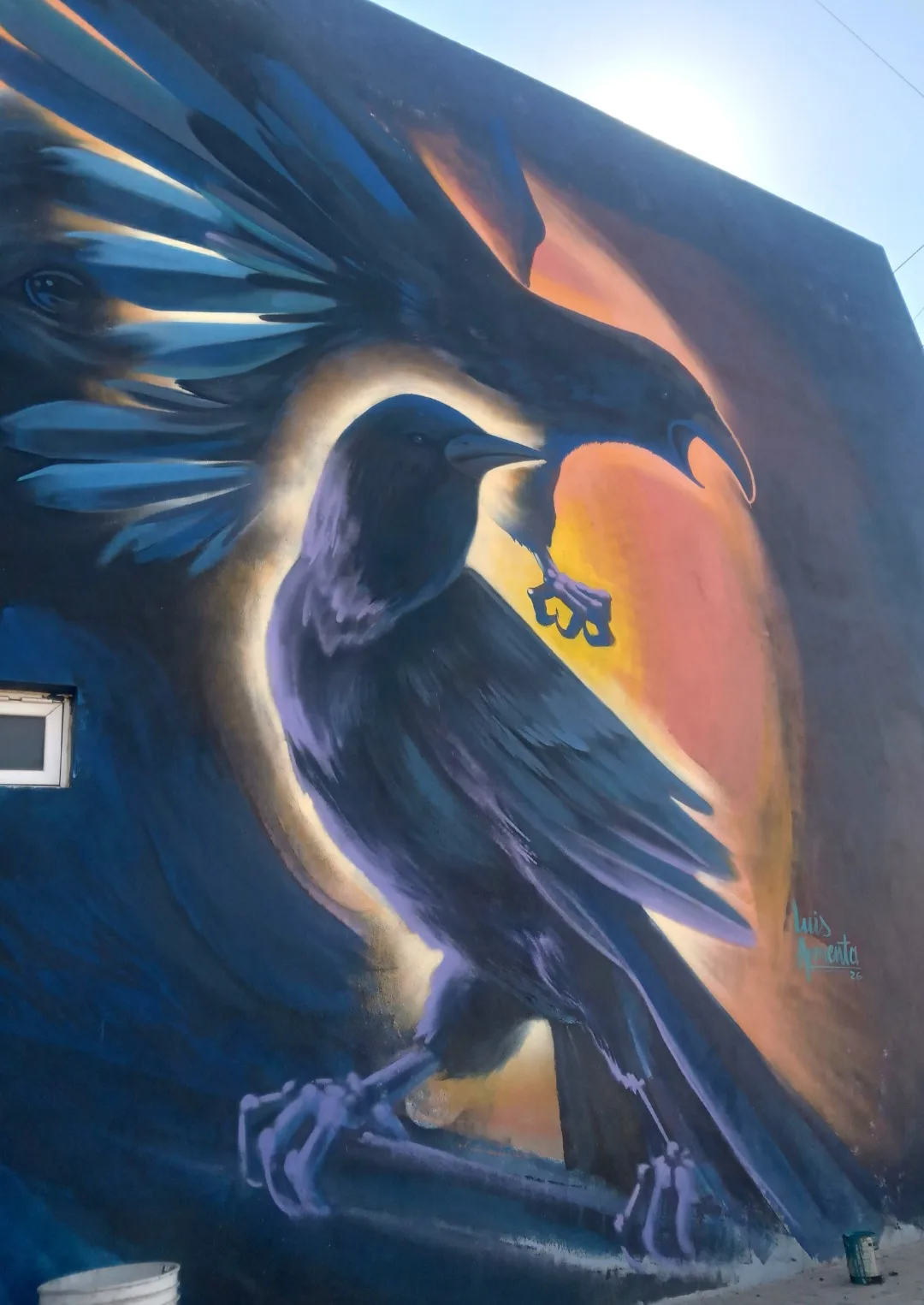 Fragmento mural Cuervos