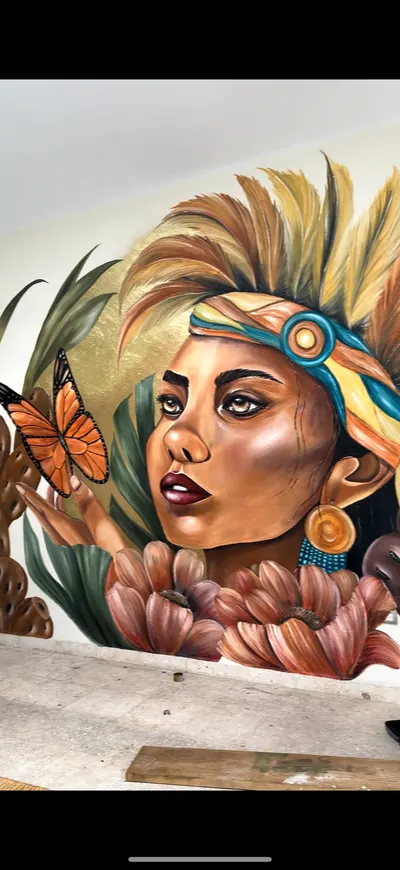 Mural de um artista da Muralia