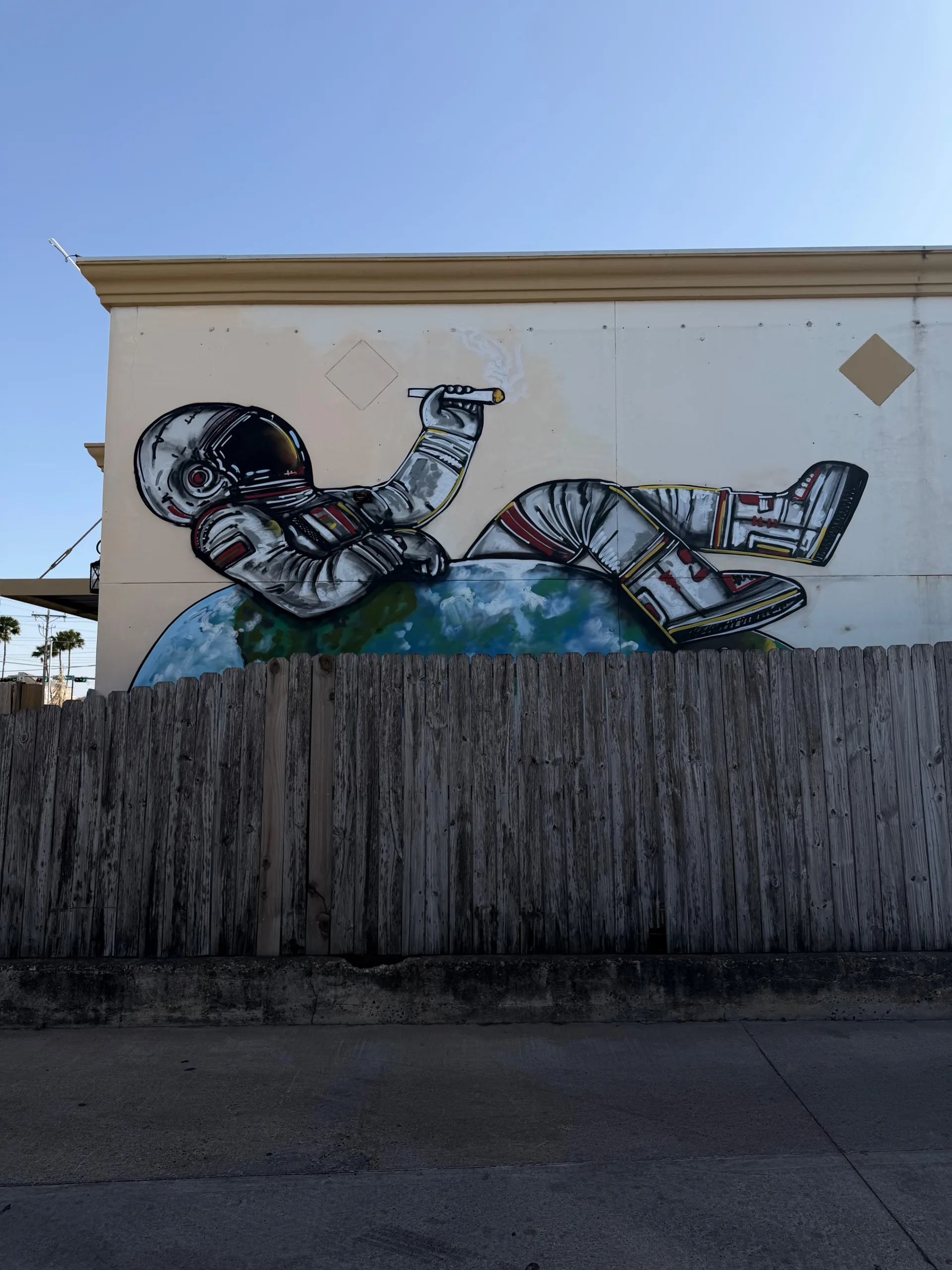 The smoking astronaut 