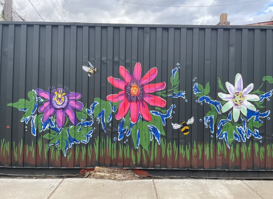 Shipping container mural 