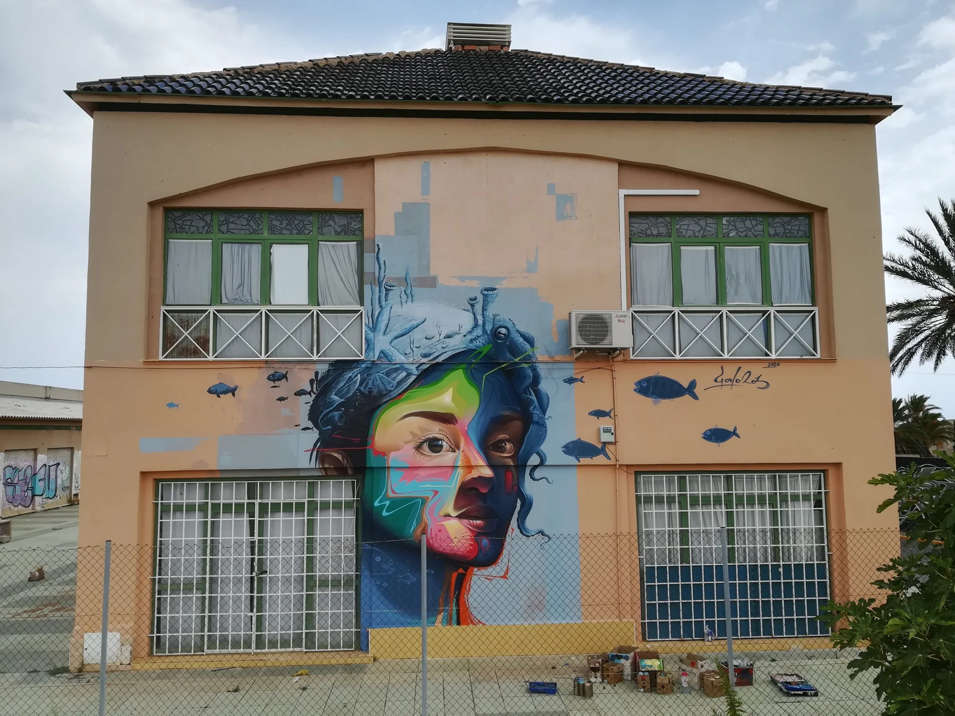 Rostro en la fachada