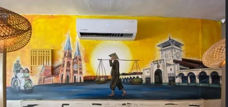 Mural food vietnamita