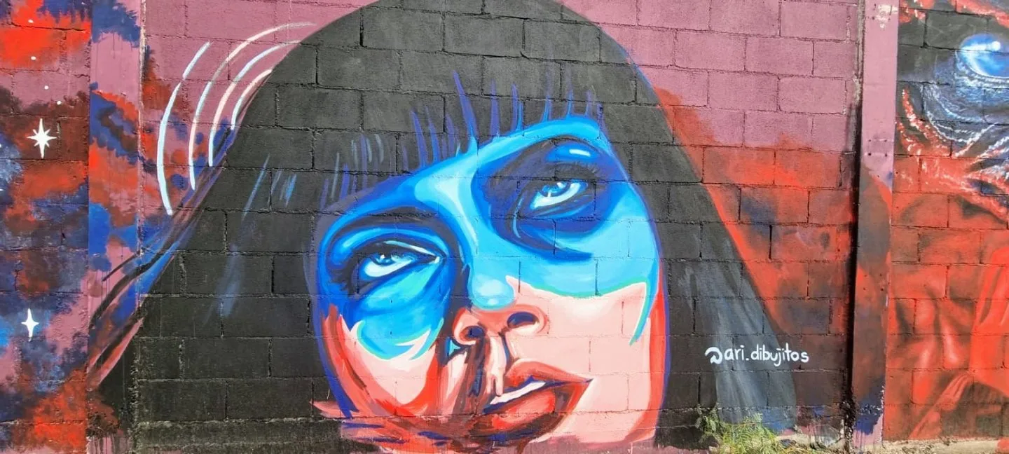 Mural hecho con pintura vinílica