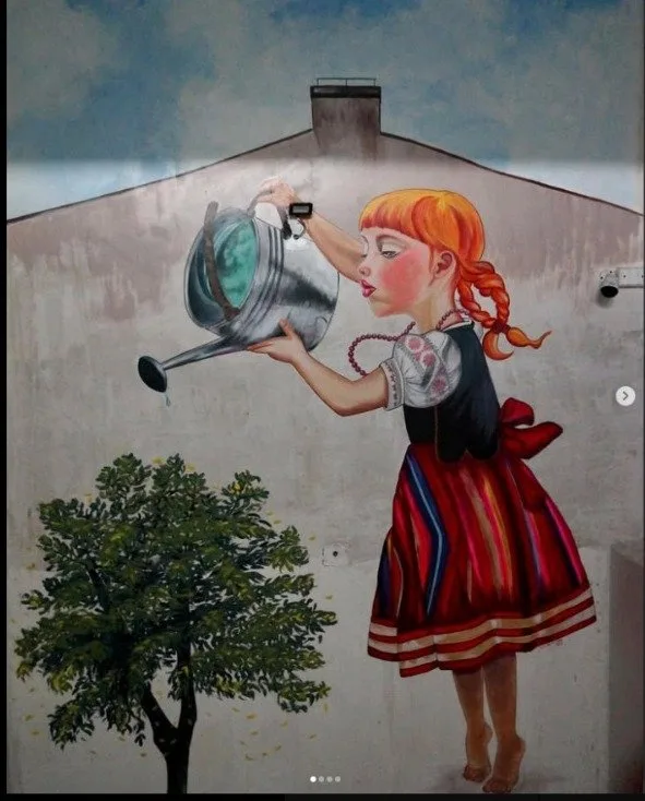 Mural recepción oficinas