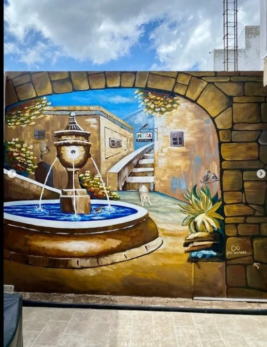 Mural terraza habitaciona